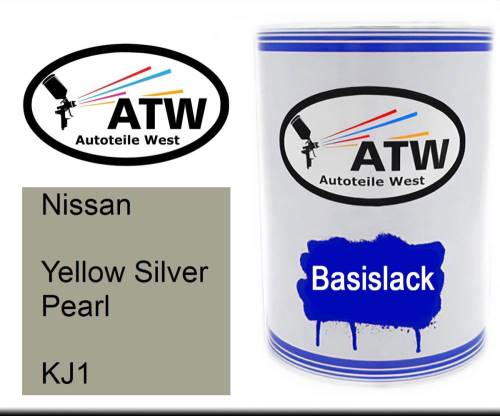 Nissan, Yellow Silver Pearl, KJ1: 500ml Lackdose, von ATW Autoteile West.